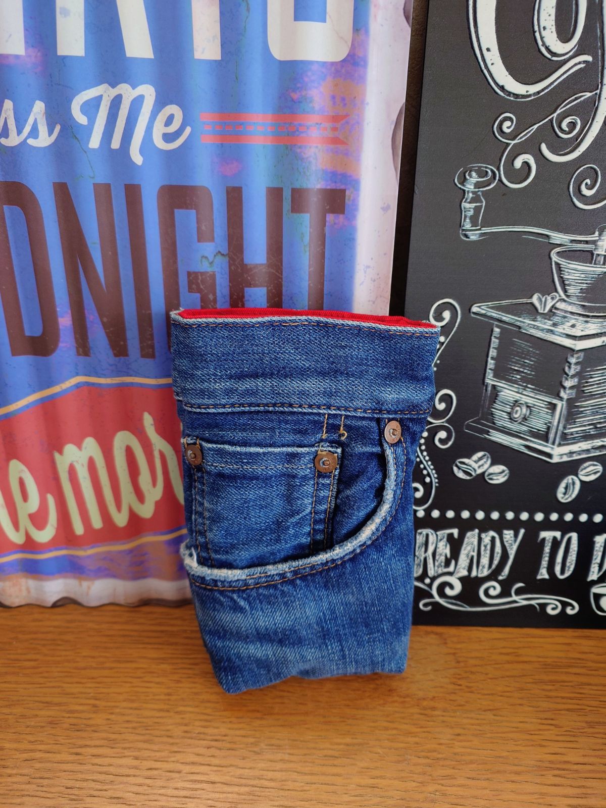 デニムリメイク マルチケース 148☆USEDダメージデニムリメイク☆スマホケース☆マルチポーチ