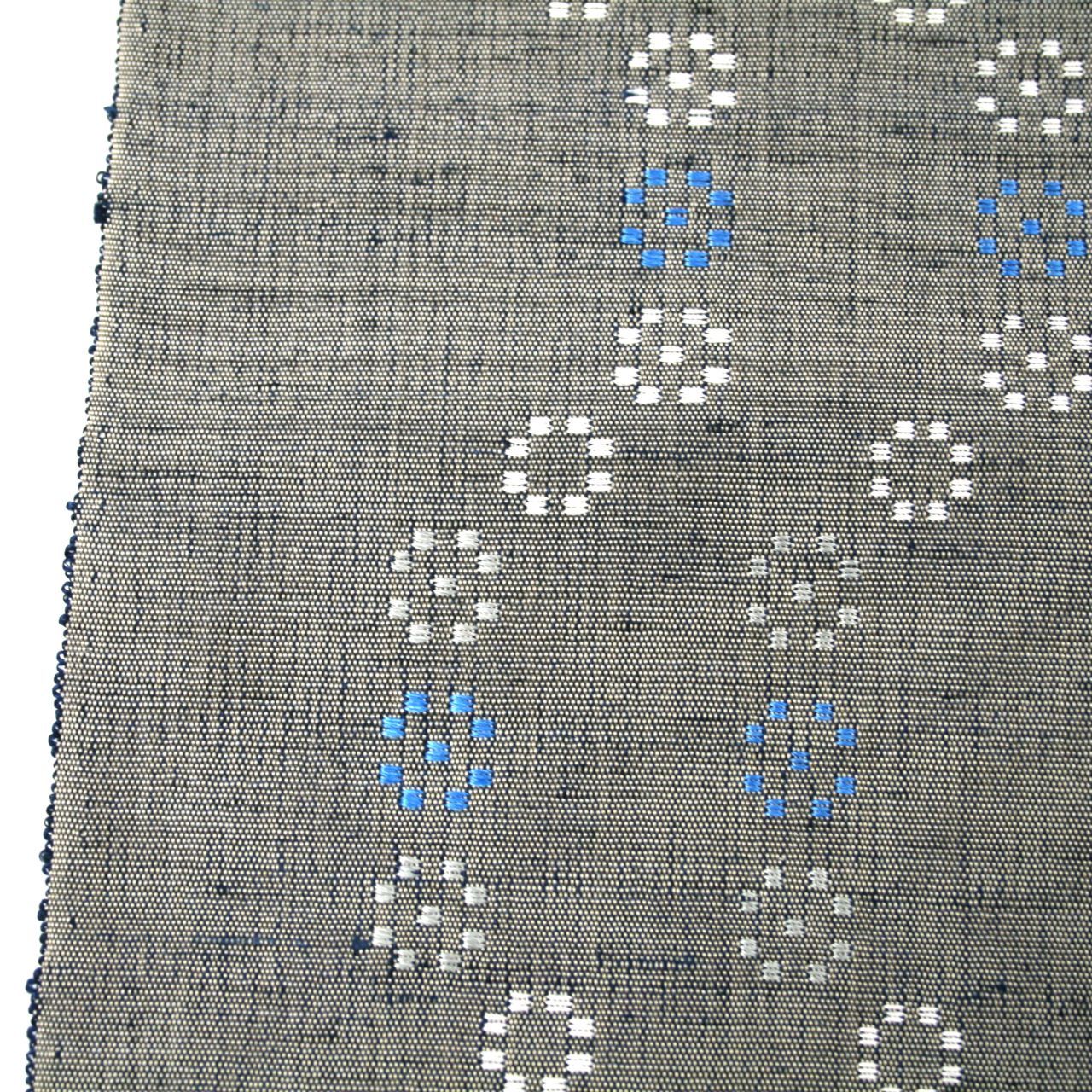 新品 本場琉球 南風原花織 手織 未仕立て品 名古屋帯 九寸 お太鼓柄