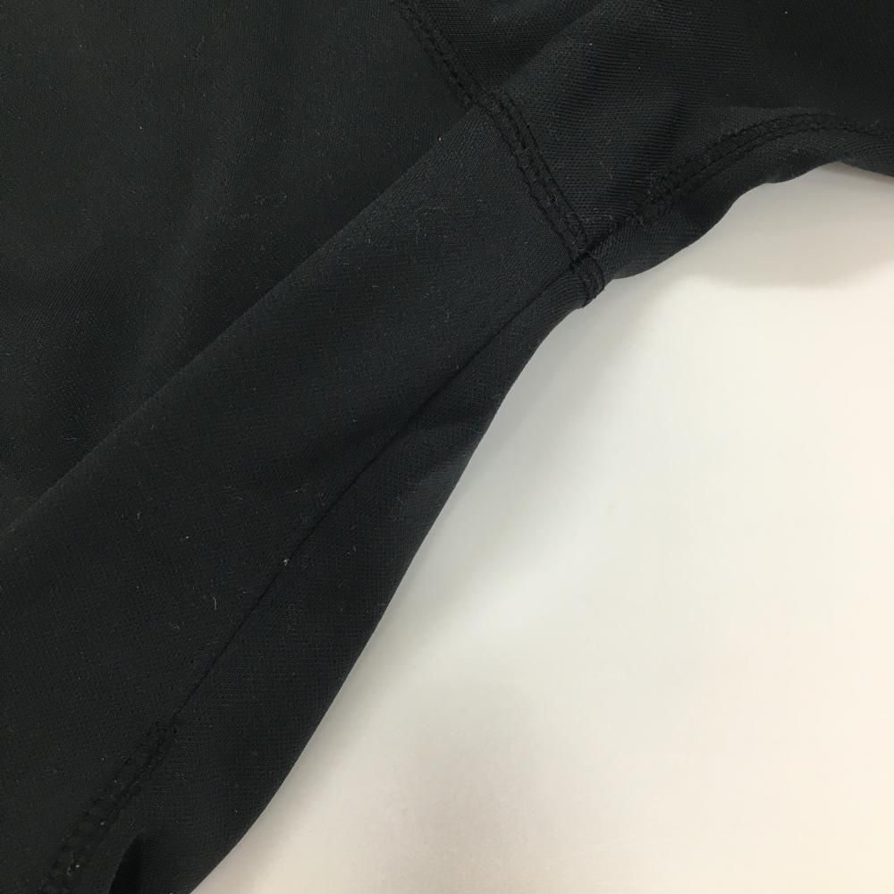 エスルド 長袖ハイネックシャツ 黒 ネックロゴ 裏起毛 メンズ M ゴルフ