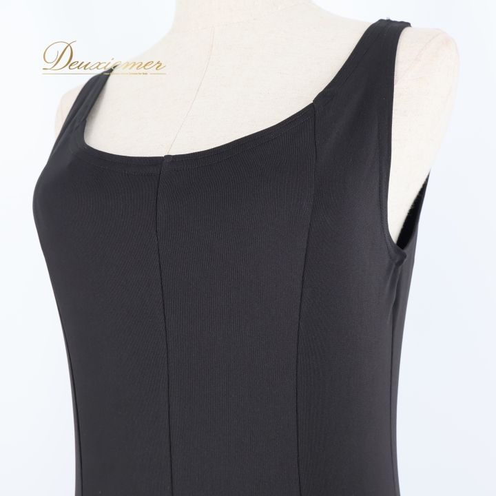 フラメンコ 衣装 ワンピース ドレス レッスン 練習着 黒 無地 伸縮