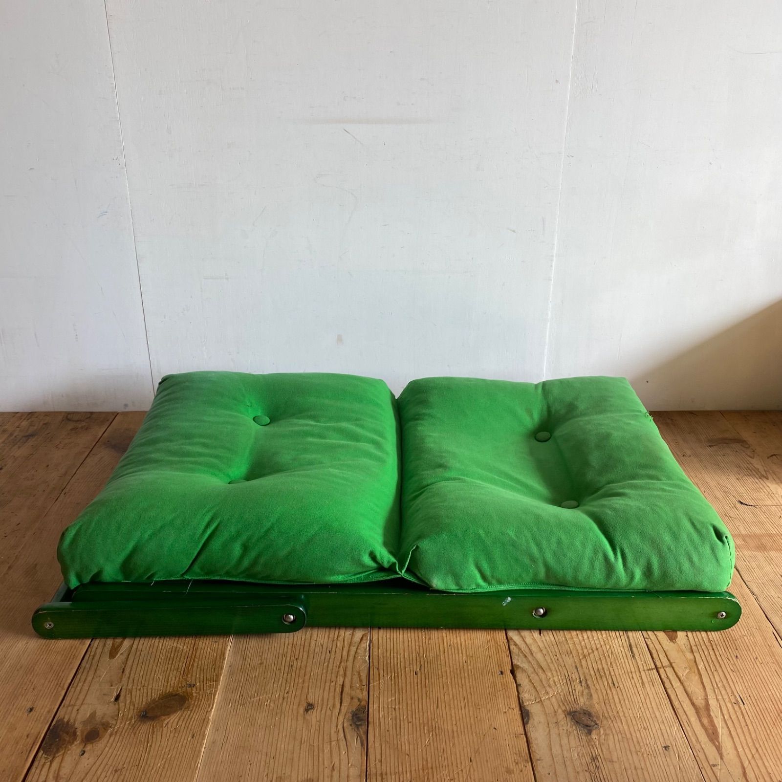 ヴィンテージ リクライニングチェア 木製フレーム 折り畳み レトロ