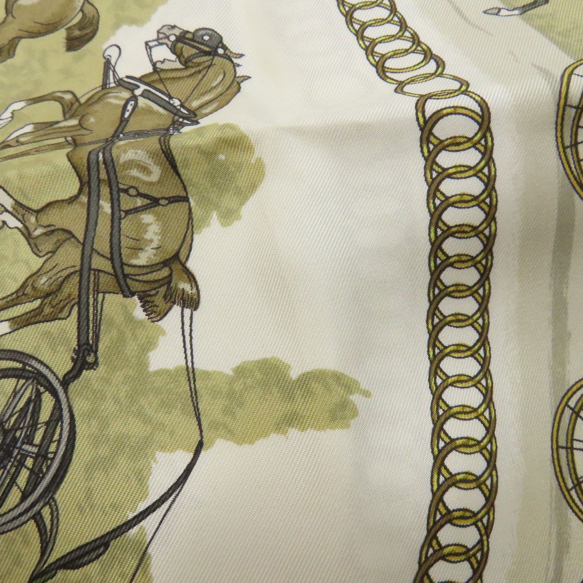 HERMES エルメス カレ90 ロンシャンへの散歩 スカーフ シルク