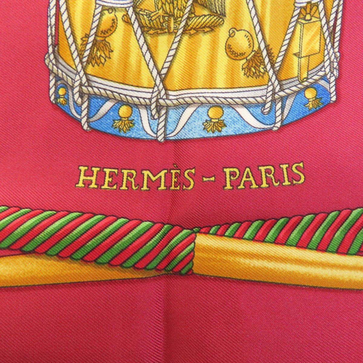 HERMES エルメス カレ90 タンブールの太鼓 スカーフ シルク レディース