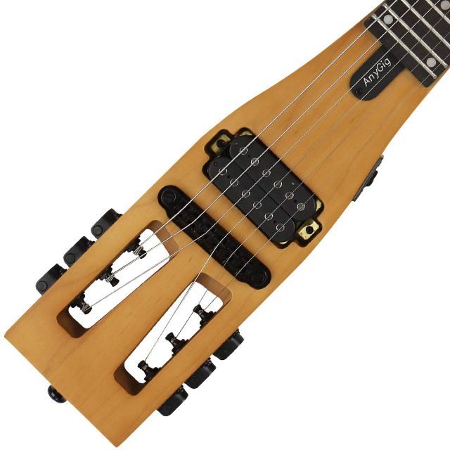 送料無料】Anygigポータブルトラベルエレキギター 82CM 1.6KG ブラウン