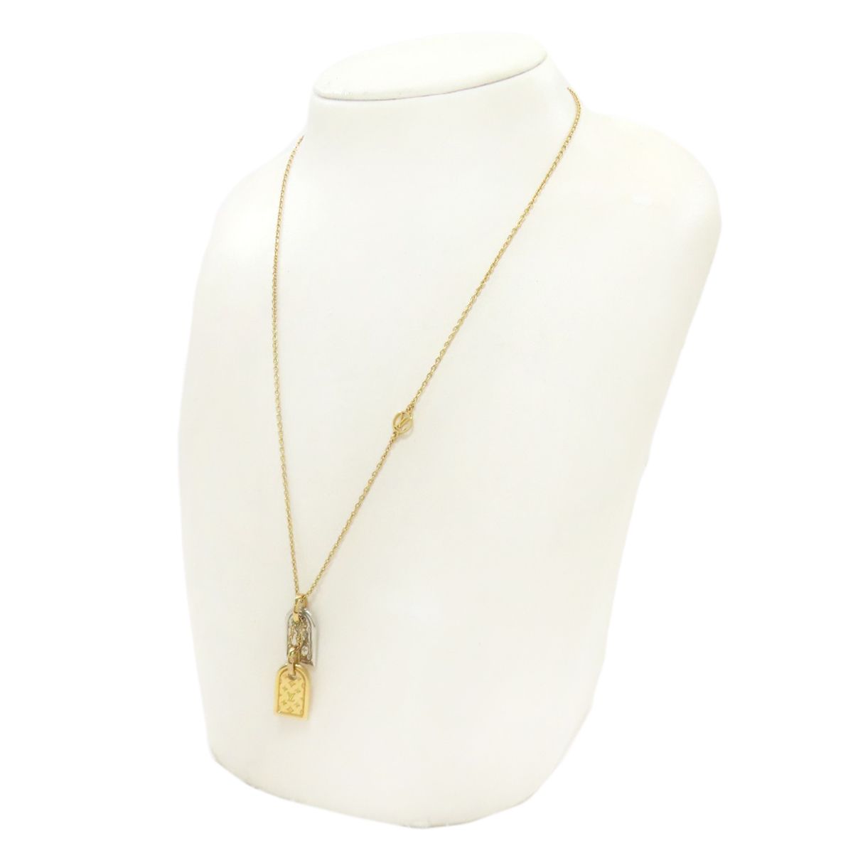 LOUIS VUITTON ルイヴィトン M63141 ナノグラム ネックレス 金属製