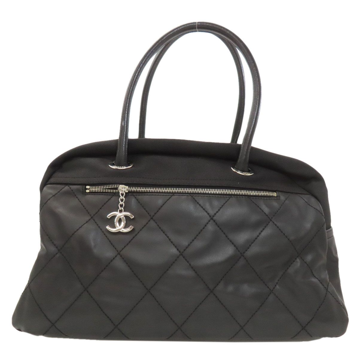 CHANEL シャネル パリビアリッツ シルバー金具 トートバッグ
