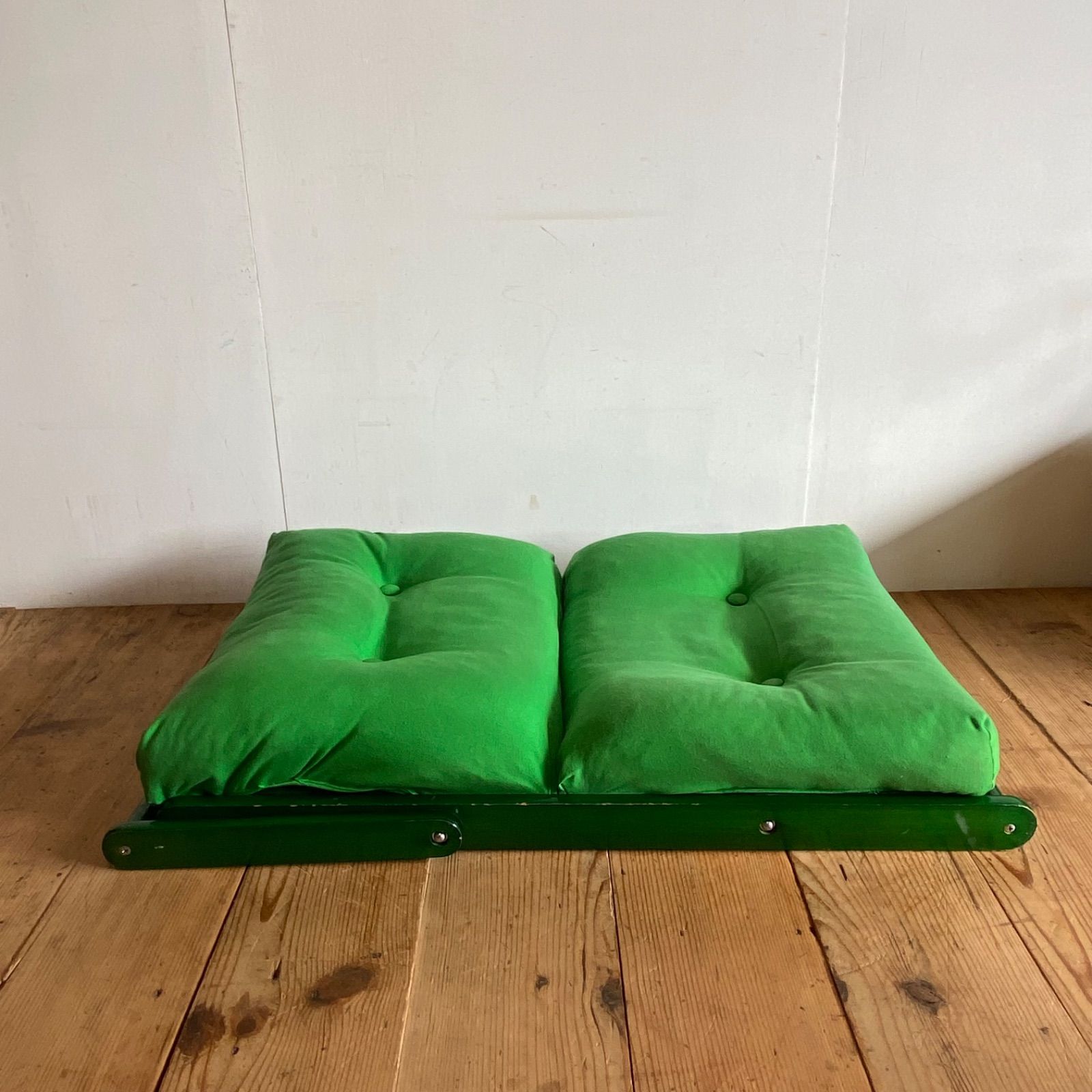 ヴィンテージ リクライニングチェア 木製フレーム 折り畳み レトロ