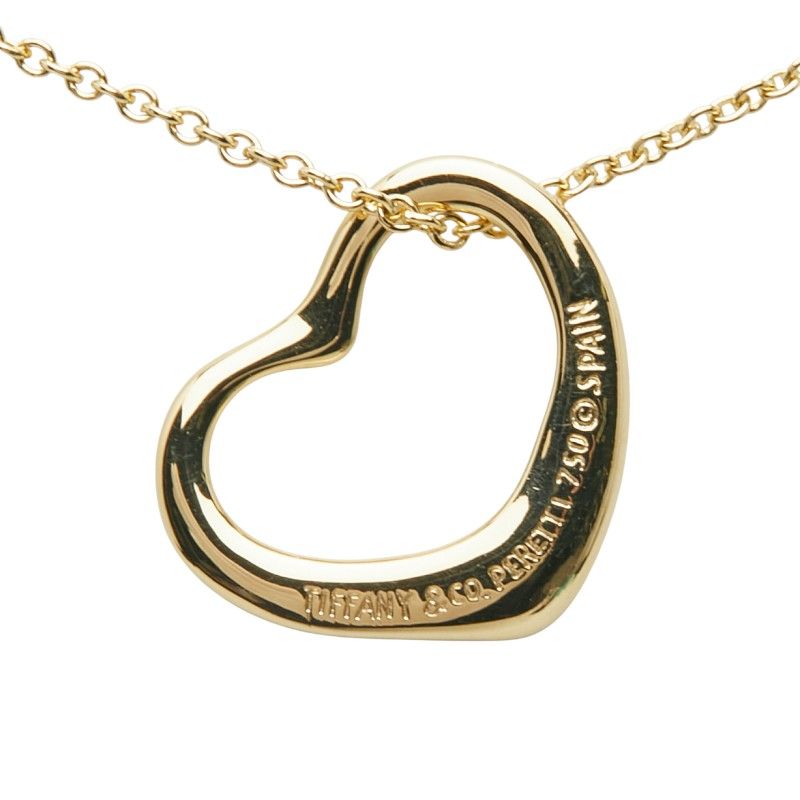 ティファニー オープンハート K18YG イエローゴールド レディース