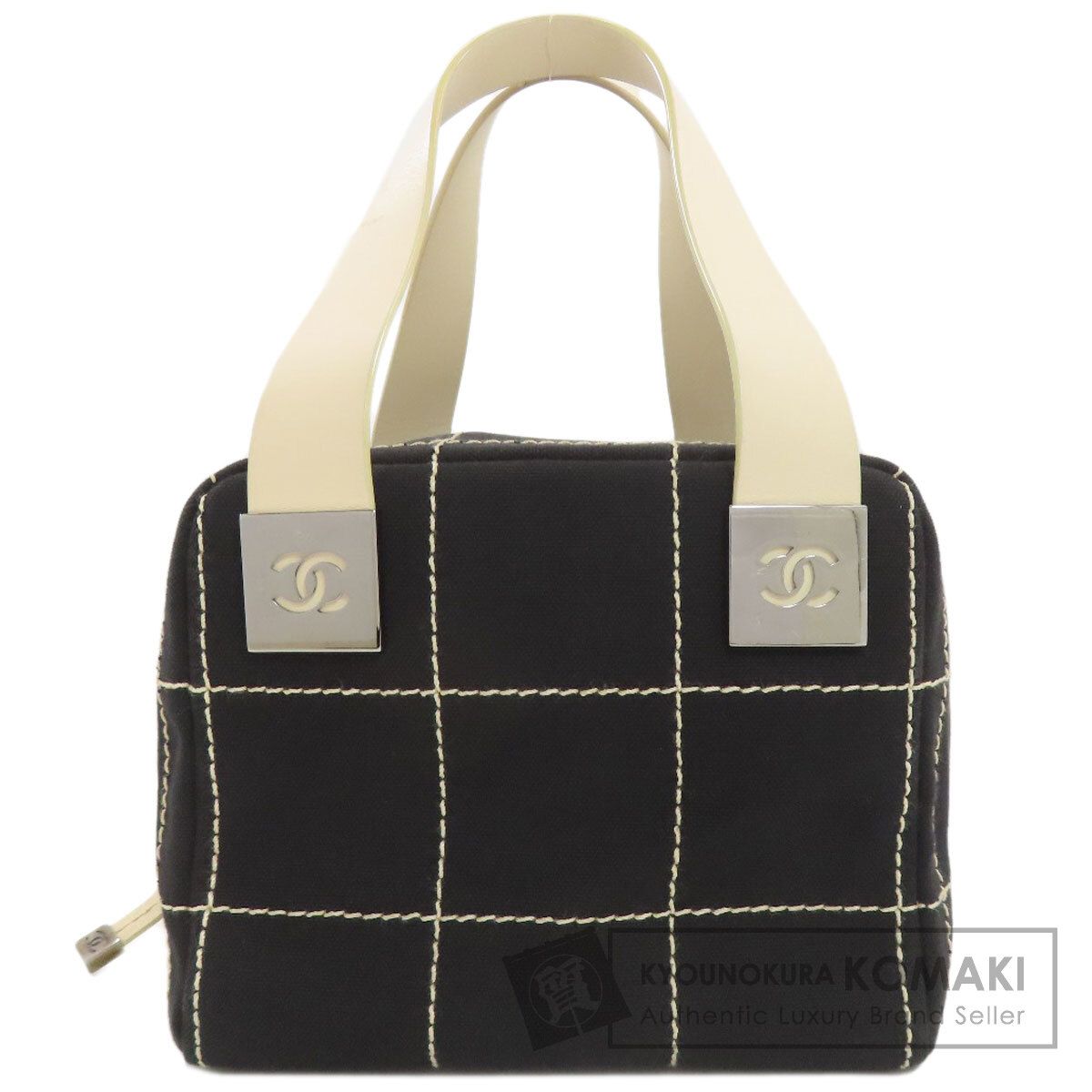 【極美品】シャネル　チョコバー ミニボストン　ハンドバッグ CHANEL】シャネル『チョコバー ミニボストンバッグ』レディース