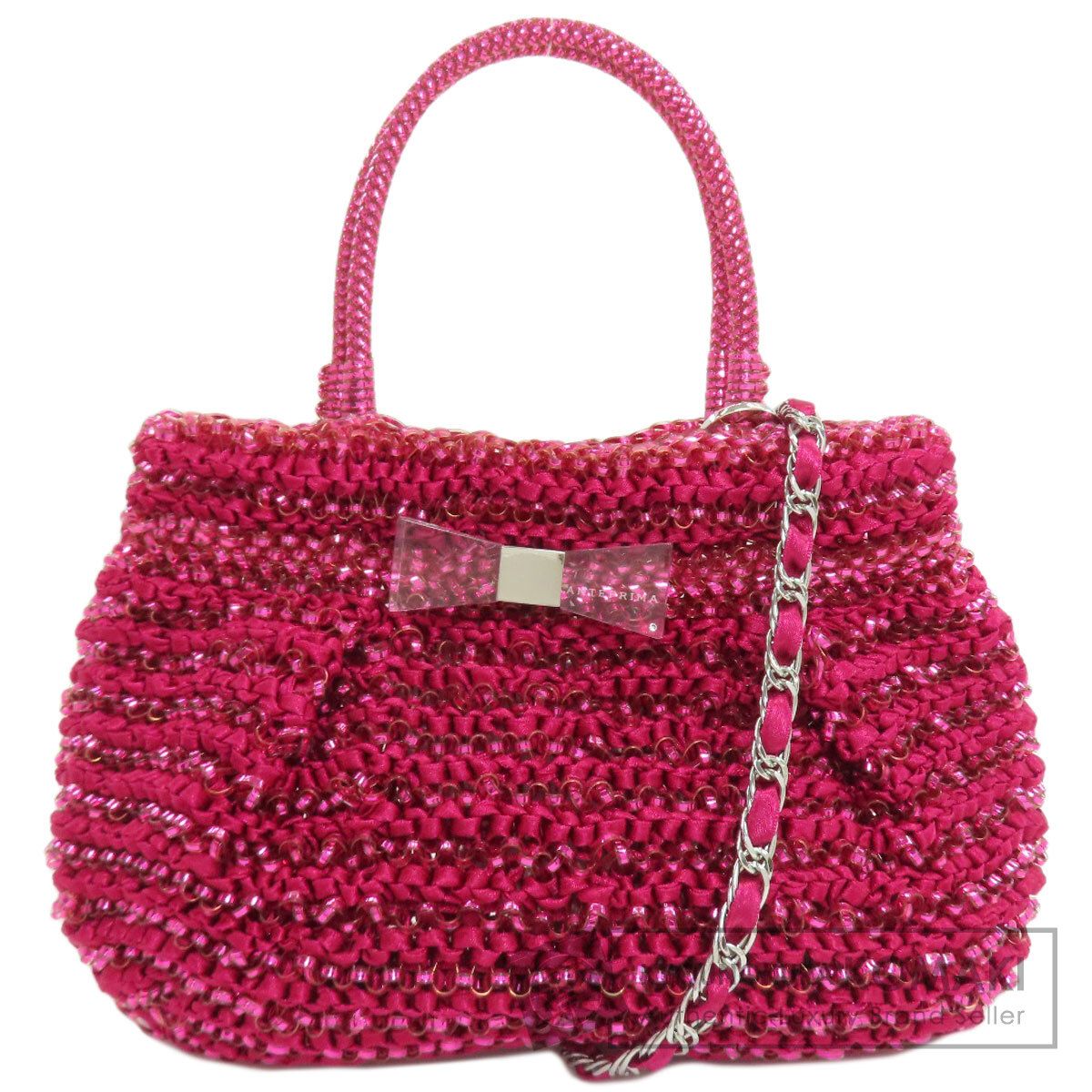 ANTEPRIMA アンテプリマ ワイヤーバッグ リボン 2WAY ハンドバッグ PVC  