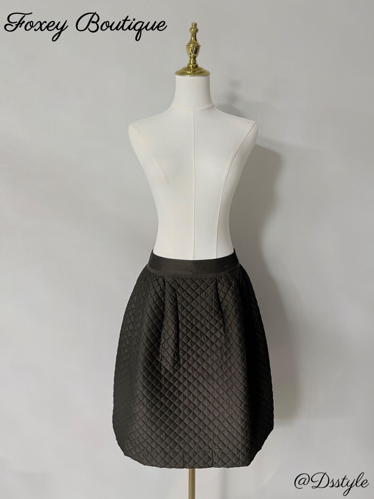 極美品FOXEY /フォクシー キルティング スカート カンパニュラ 40