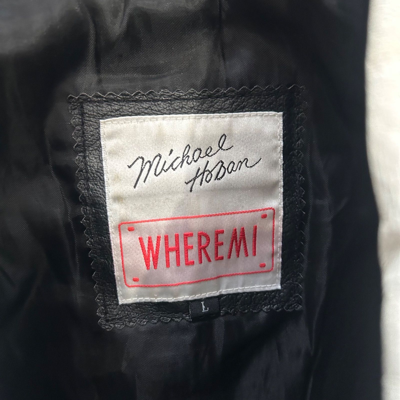 Michael Hoban マイケルホーバン レザージャケット 黒 ブラック レザー