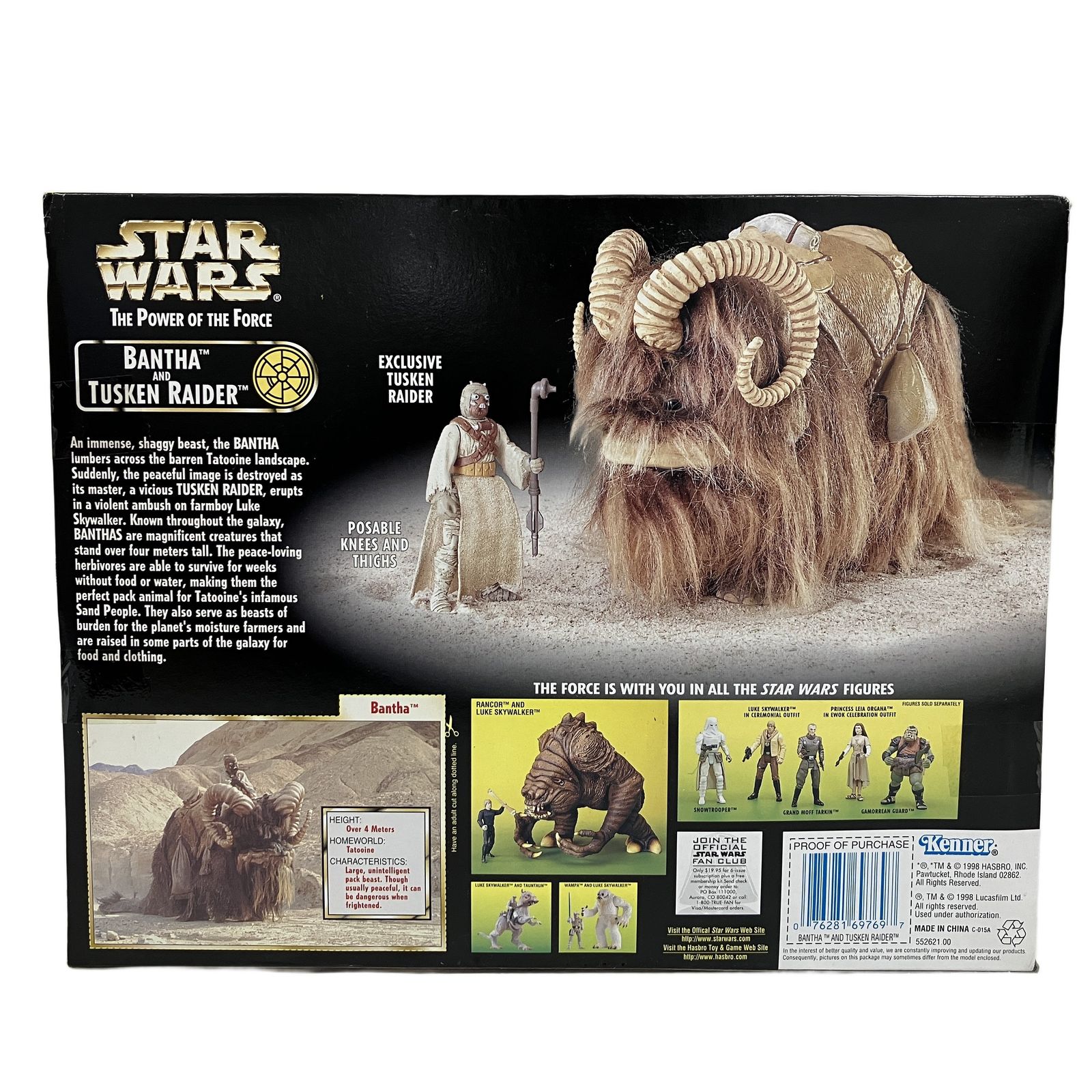 STAR WARS THE POWER OF THE FORCE BANTHA AND TUSKEN RAIDER