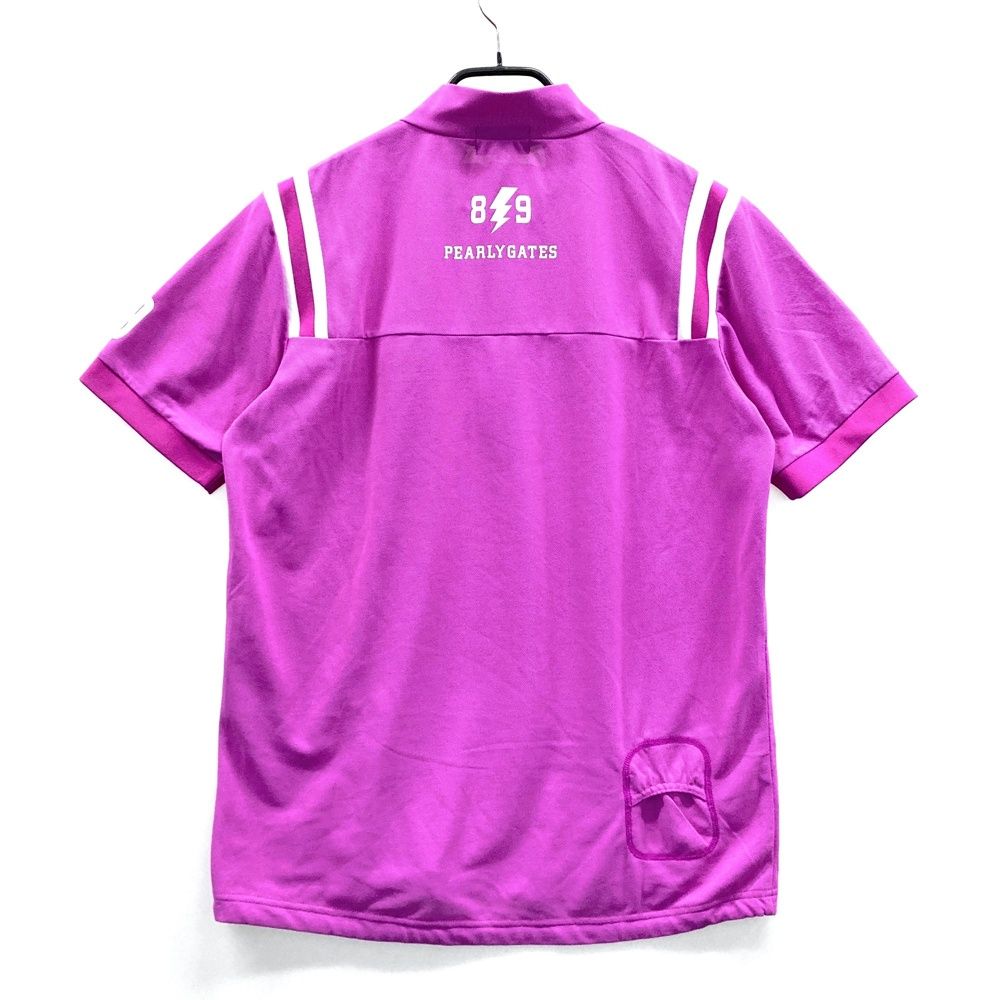 サイズ：5 PEARLY GATES パーリーゲイツ ハーフジップ 半袖Tシャツ