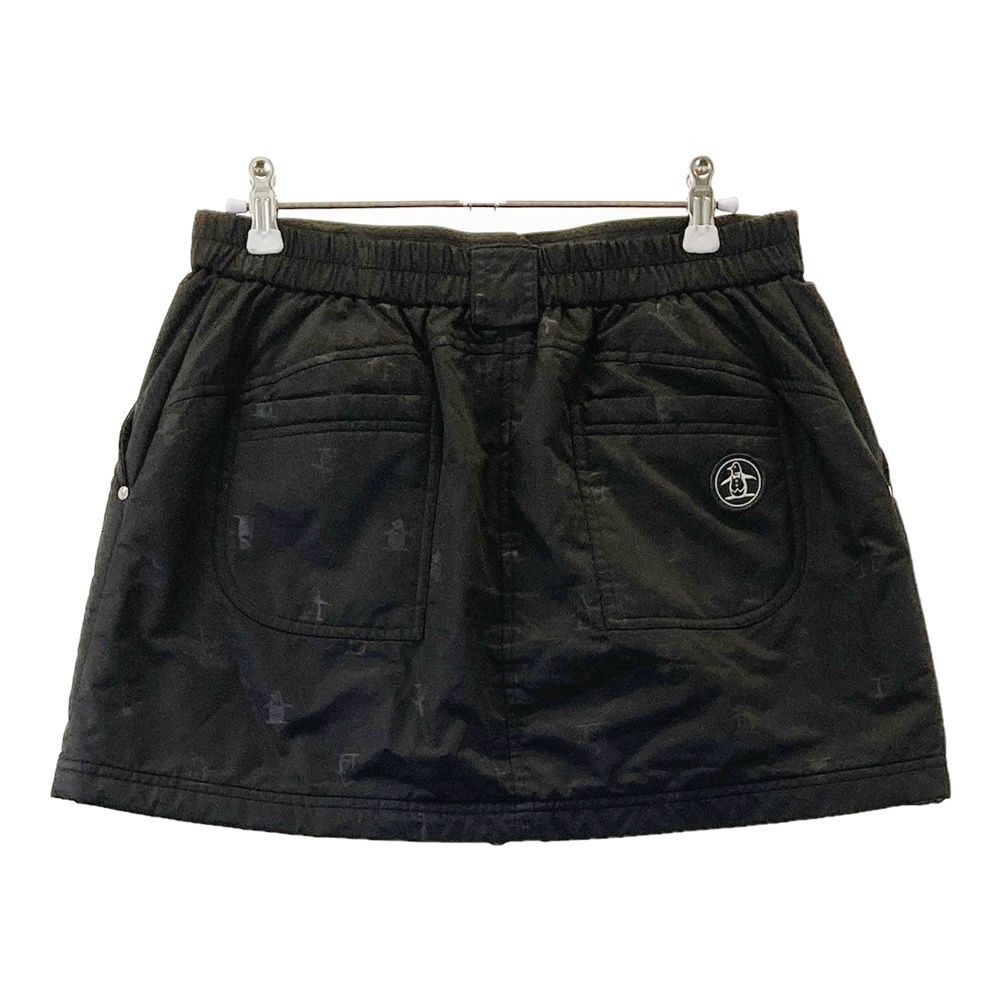 サイズ：M MUNSING WEAR マンシングウェア 中綿スカート 総柄 ブラック
