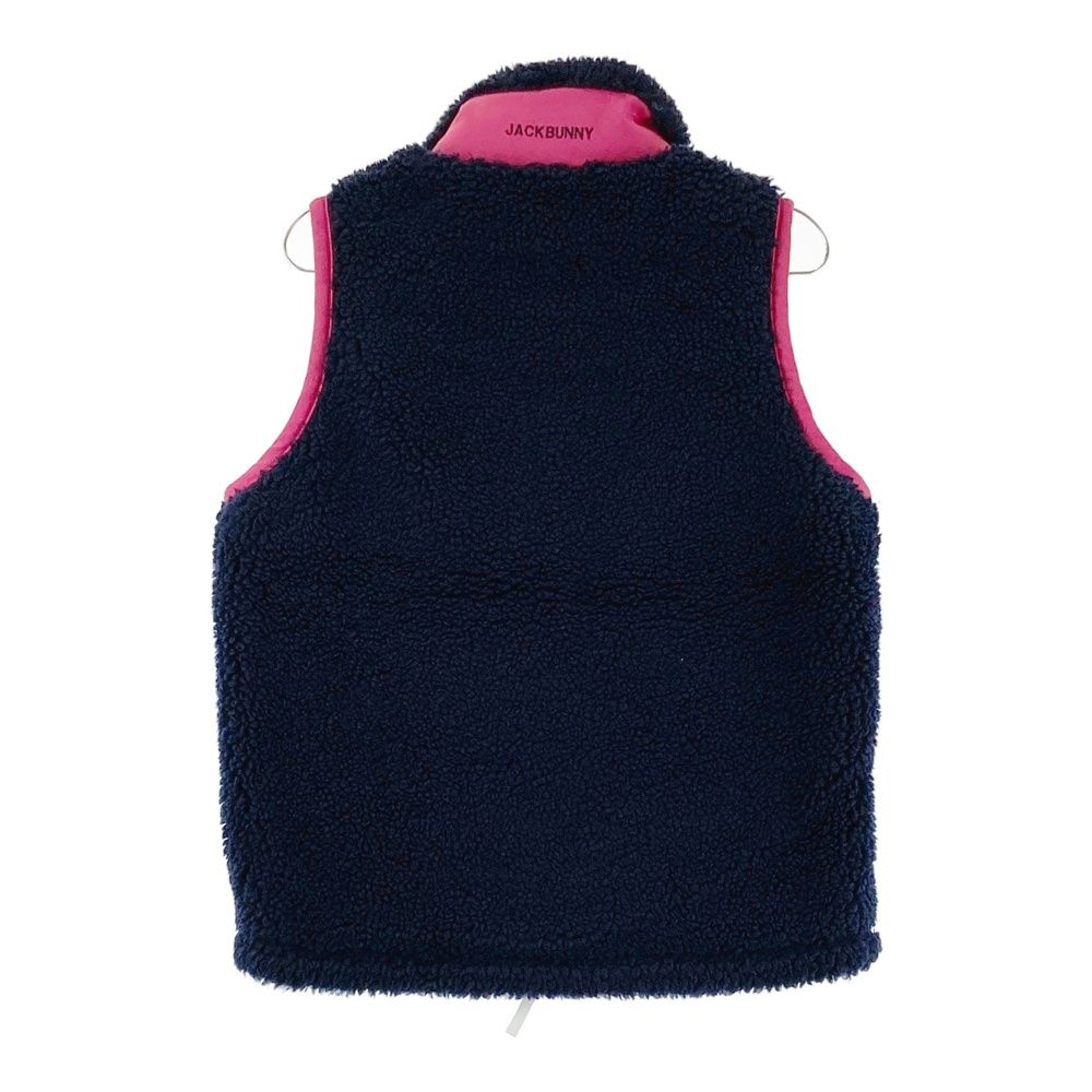 サイズ：4 JACK BUNNY ジャックバニー ボア ジップベスト ネイビー系
