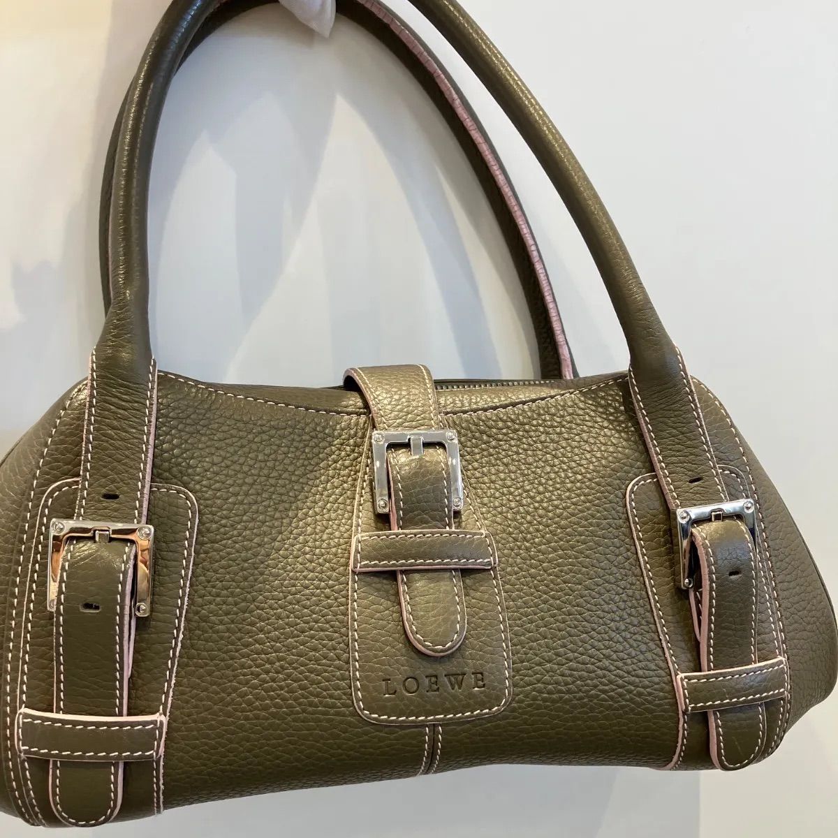 販売の専門店 LOEWE ロエベ レザー ハンドバッグ ボストンバッグ 