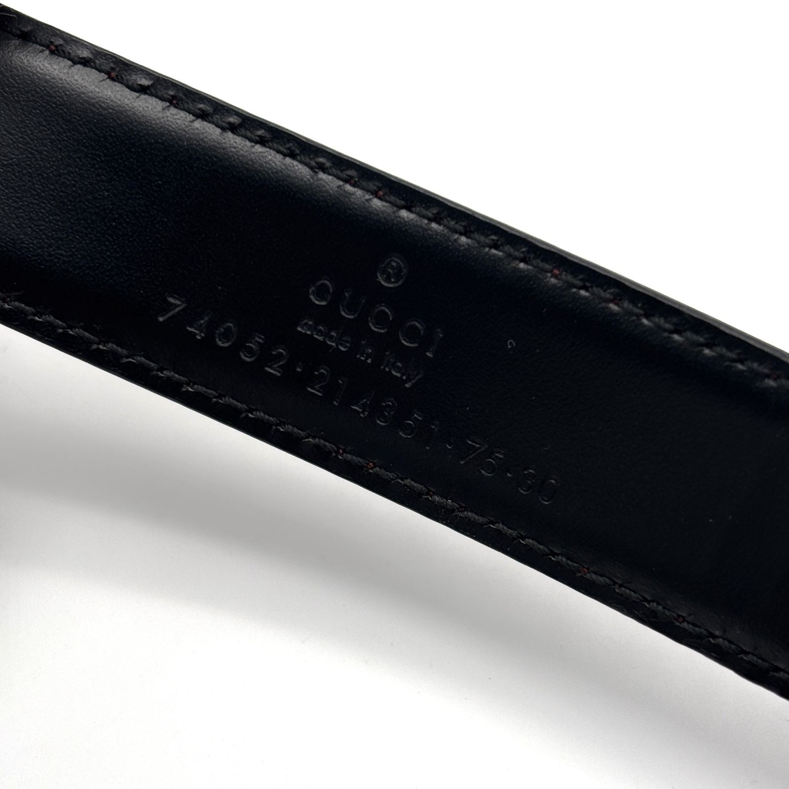 未使用に近い GUCCI グッチ ベルト レザー シンプル ビジネス