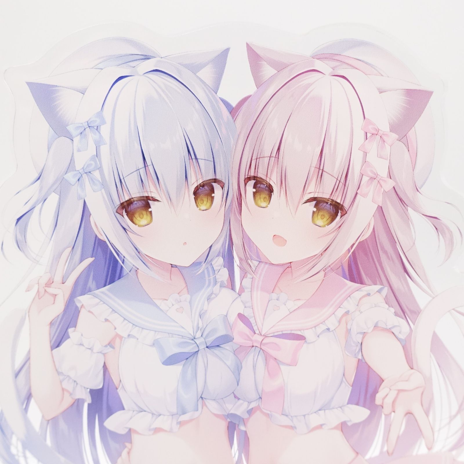 はすね先生 はすねや アクリルスタンド はすね アクリルスタンド はすねや 先生 双子の白猫ちゃん 双子ちゃん