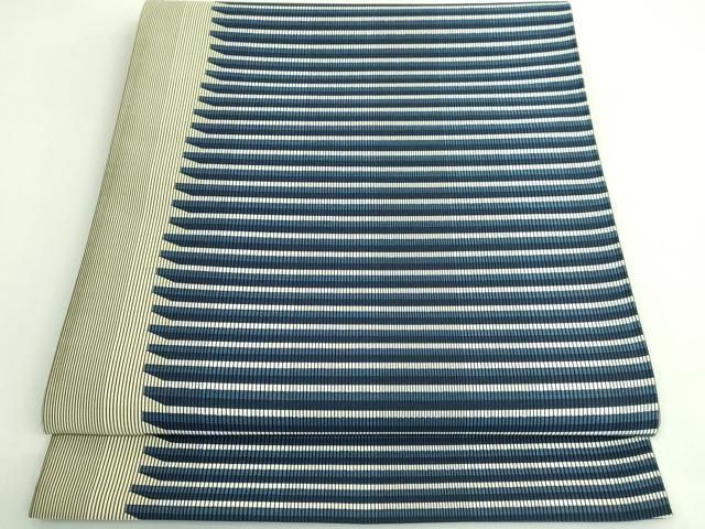 帯4565 ●高級 正絹 天然灰汁発酵建藍染 六通 袋帯 帯4565 ○高級 正絹 天然灰汁発酵建藍染 六通 袋帯