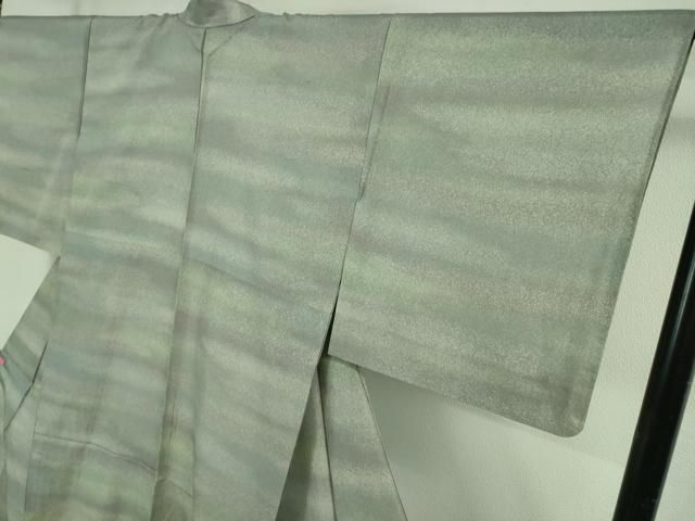 平和屋着物▽極上 石川県指定無形文化財 牛首紬 白山工房 手織り 作家