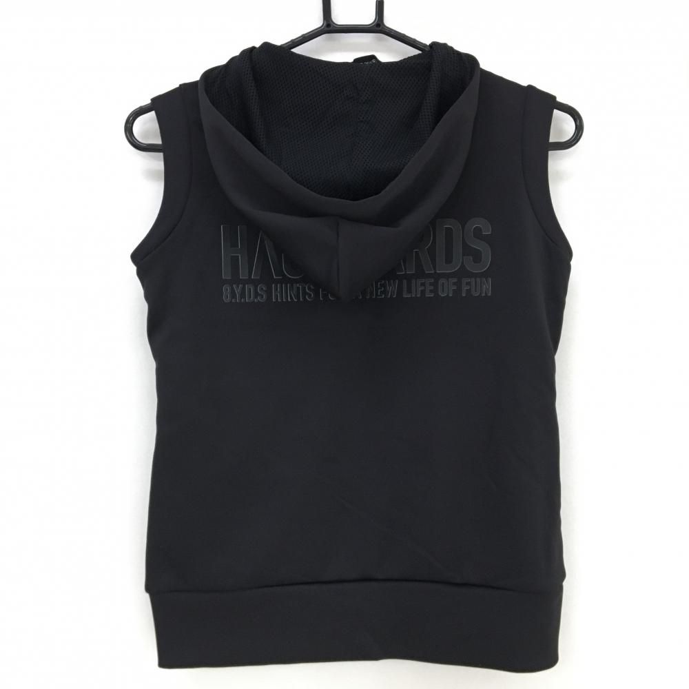 ハチヤーズ8yardsフード付きベスト 超美品】ハチヤーズ フード付アウターベスト 黒 フード裏メッシュ