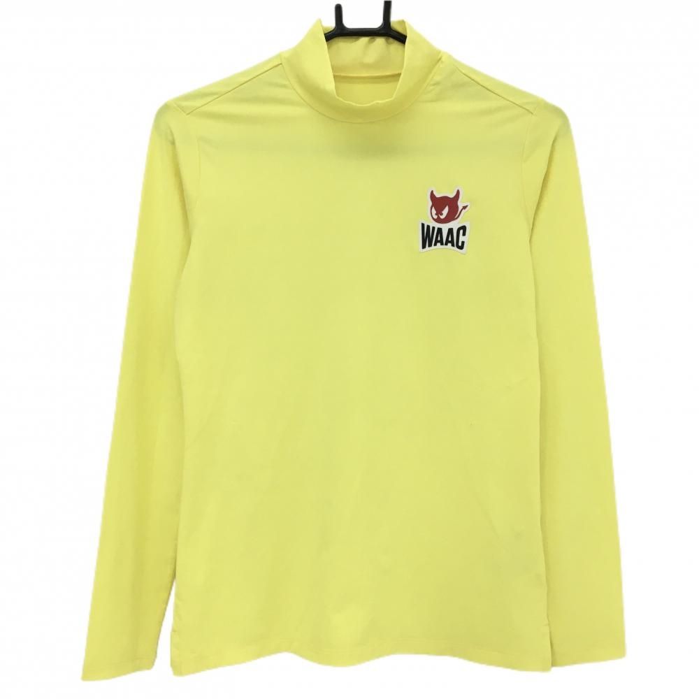 美品】ワック ハイネックインナーシャツ イエロー バックプリント ロゴ