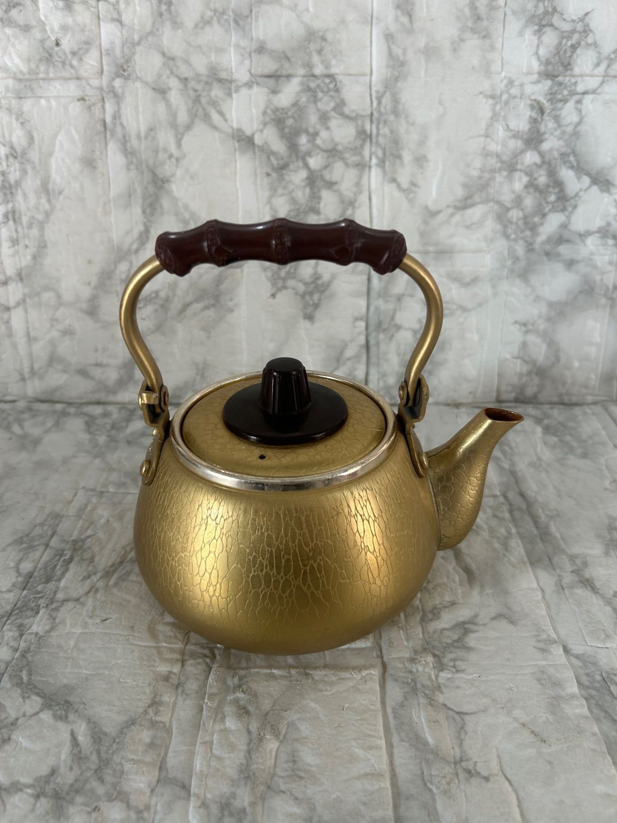 金太郎印 金属製急須 竹製風ハンドル 急須 茶器 - メルカリ