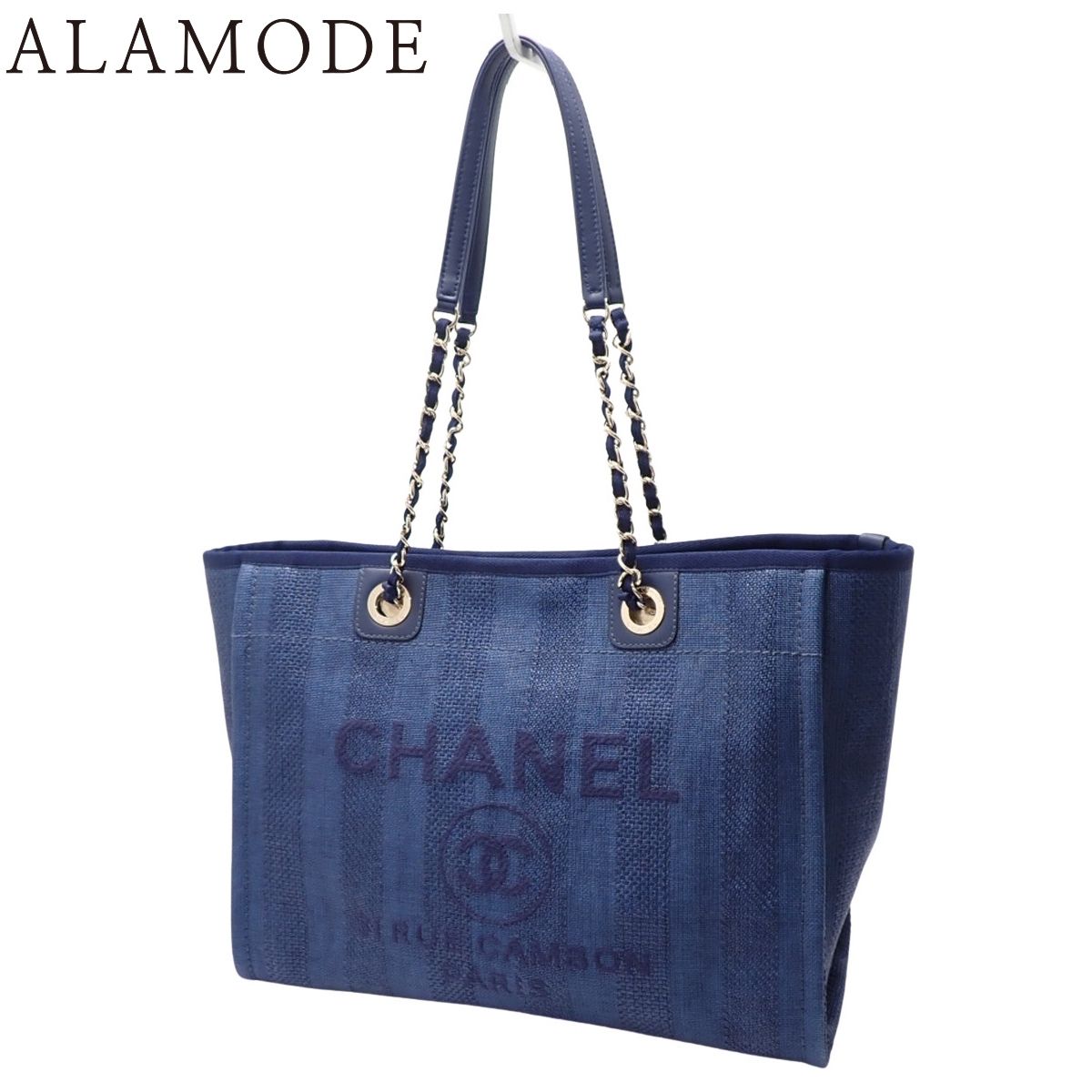 CHANEL(シャネル) ドーヴィル チェーントート MM トートバッグ 肩掛け