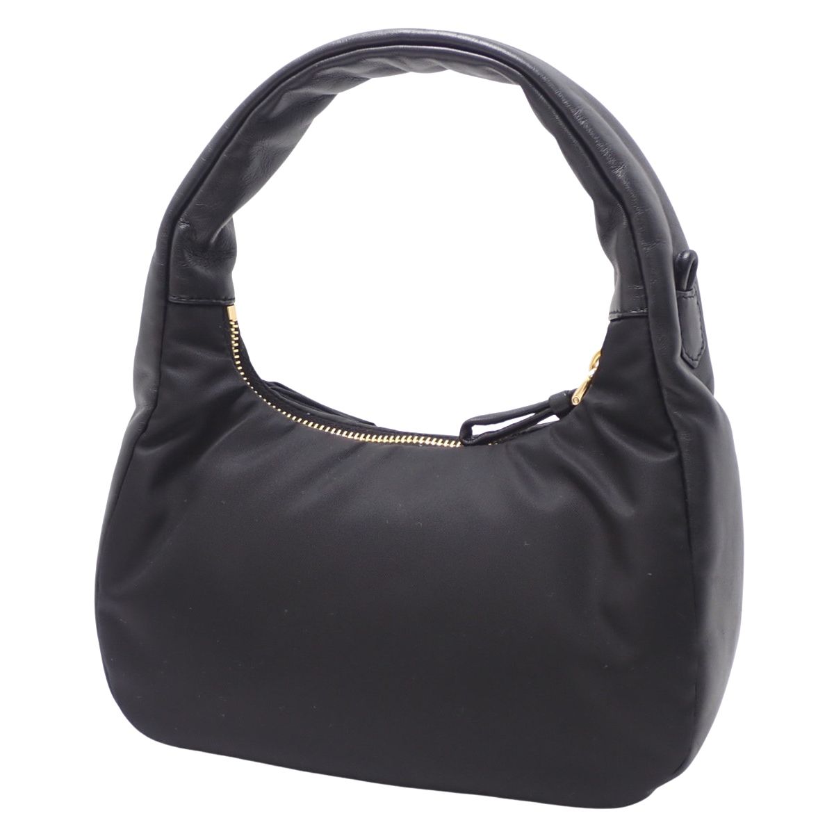 PRADA(プラダ) Re-Nylon × ナッパレザーレザー リボン ミニバッグ