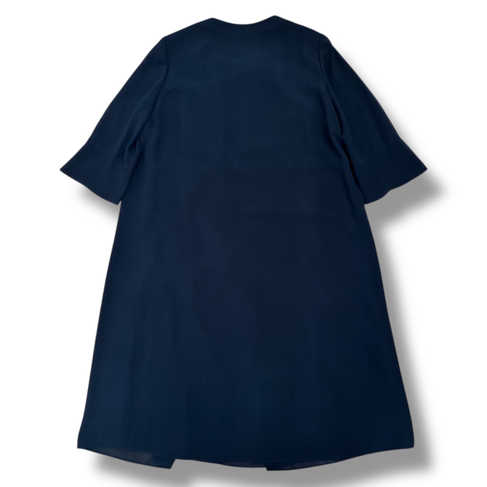 東京ソワール】シフォン重ねロング丈ブラックフォーマルワンピース 11