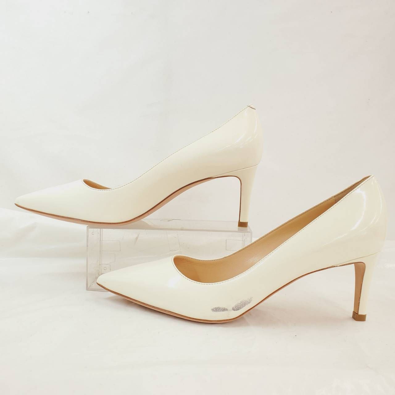 ペリーコ 新品 ポインテッドトゥ エナメル パテントレザー オフ