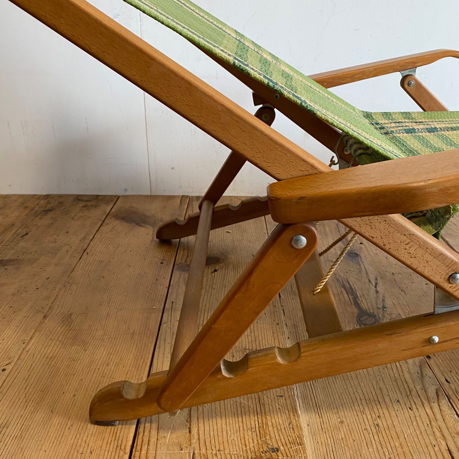 アンティーク 昭和レトロ オールド マルニ ヴィンテージ デッキチェア