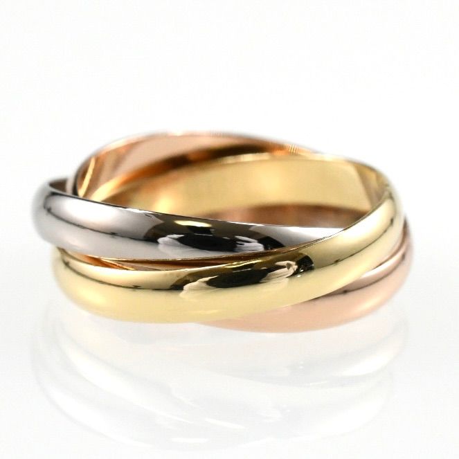 Cartier カルティエ トリニティリング SM 3連リング K18 スリーカラー
