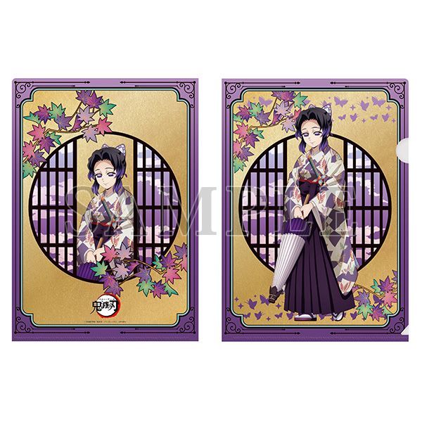 胡蝶しのぶ アニメ 鬼滅の刃 金屏風風クリアファイル鬼滅 グッズ 京ま