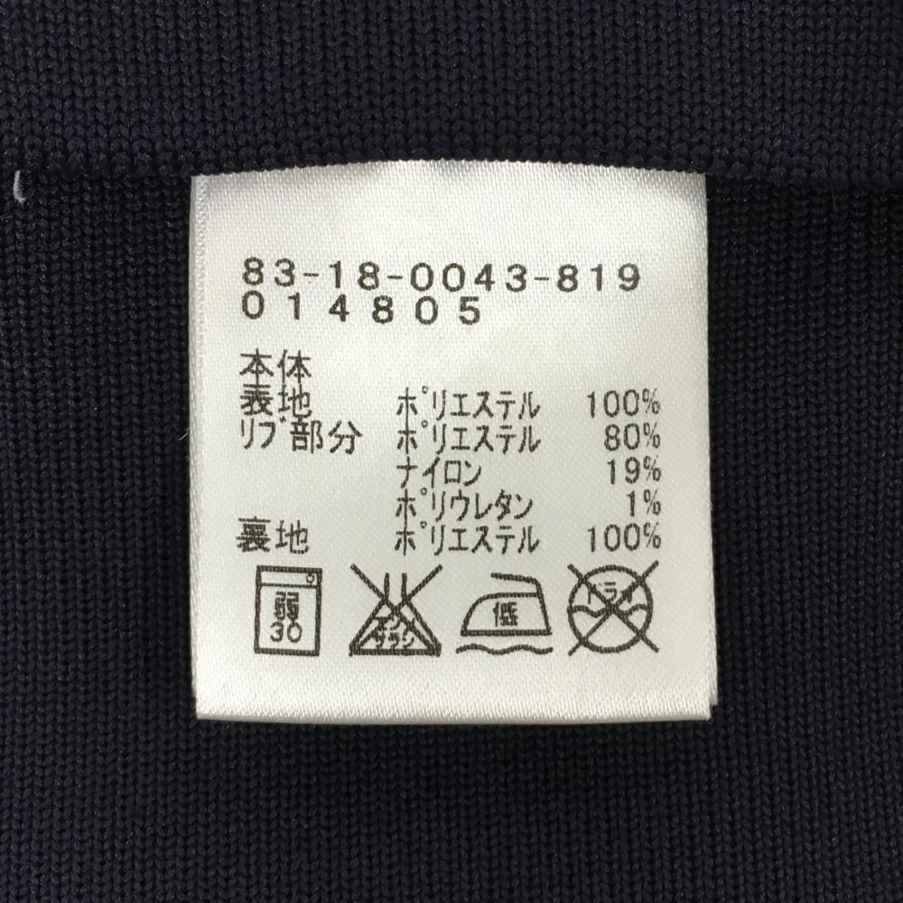 美品】ビームスゴルフ スニード 白×ネイビー ネック・袖口・裾ライン