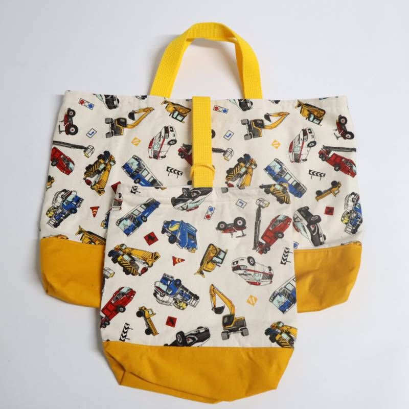 ハンドメイド レッスンバッグ シューズバッグ 2点セット 入園 入学