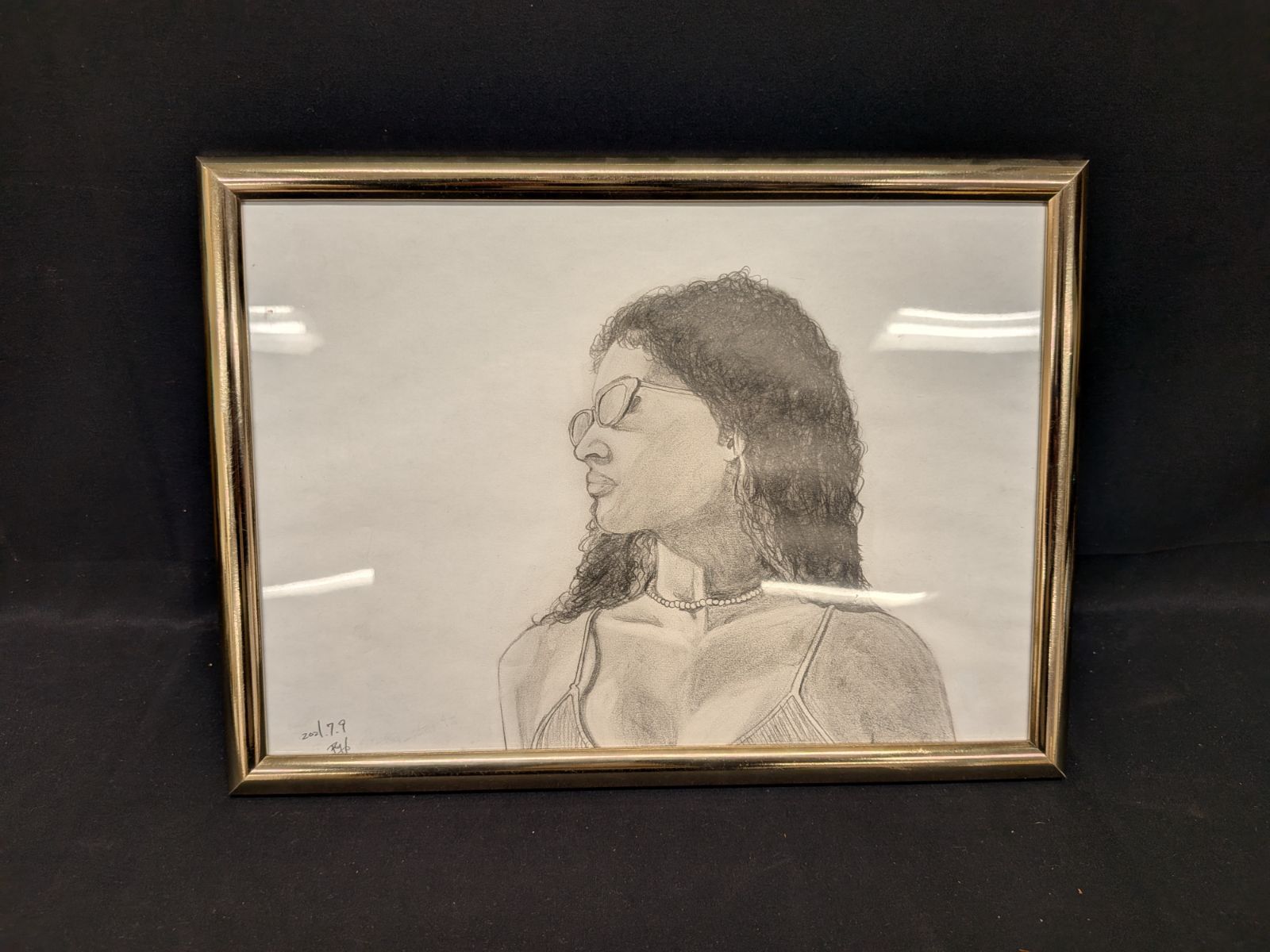 鉛筆 女性肖像画 - メルカリ