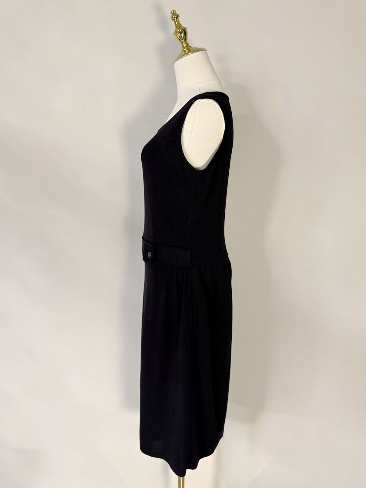 極美品Rene/ ルネ ニットワンピース 36 ネイビー アセテートBLEND