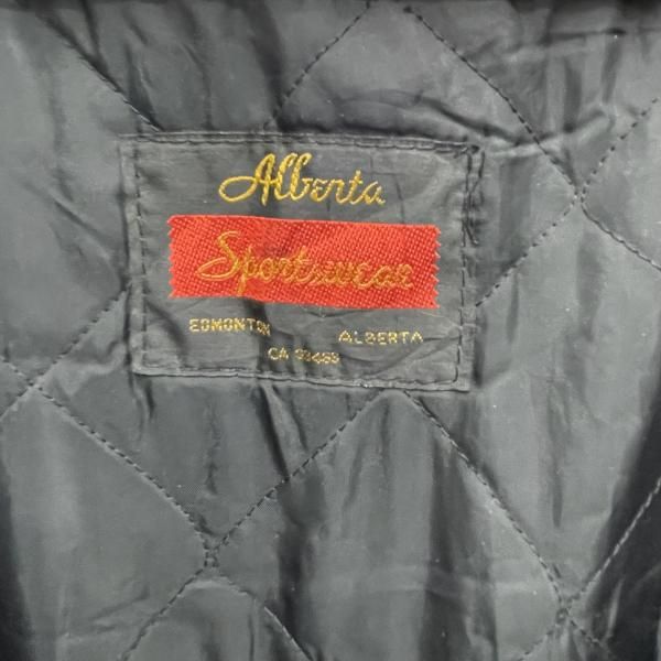 中古】Alberta Sportswear スタジャン サイズ表記なし(L～XL相当) 黒