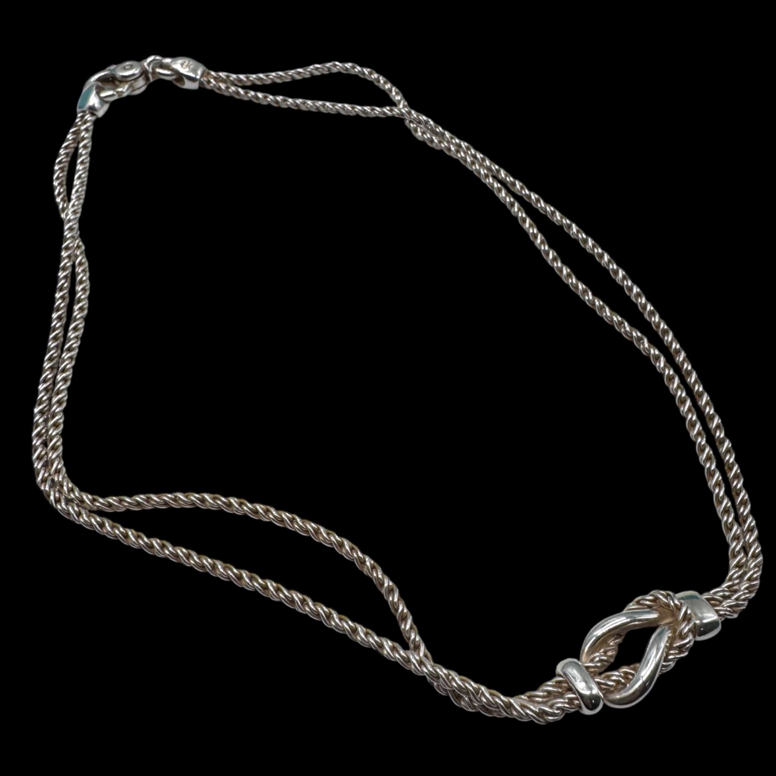 TIFFANY&Co. ティファニー ダブルロープ センターノット ネックレス