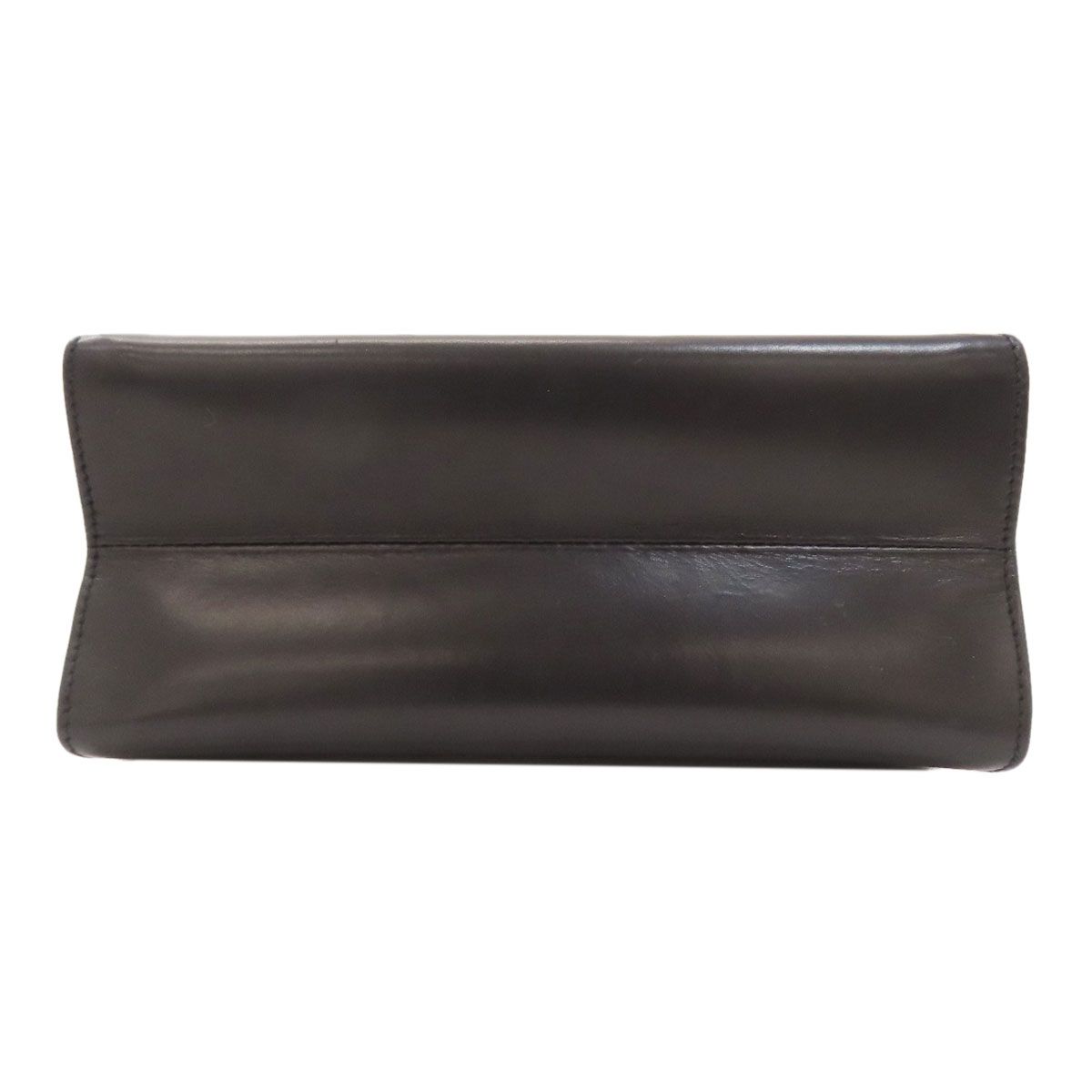 【美品】サルヴァトーレフェラガモ ポーチ レザー ガンチーニ ゴールド金具 黒 フェラガモ ガンチーニ ポーチ コスメ レザー ゴールド金具 黒