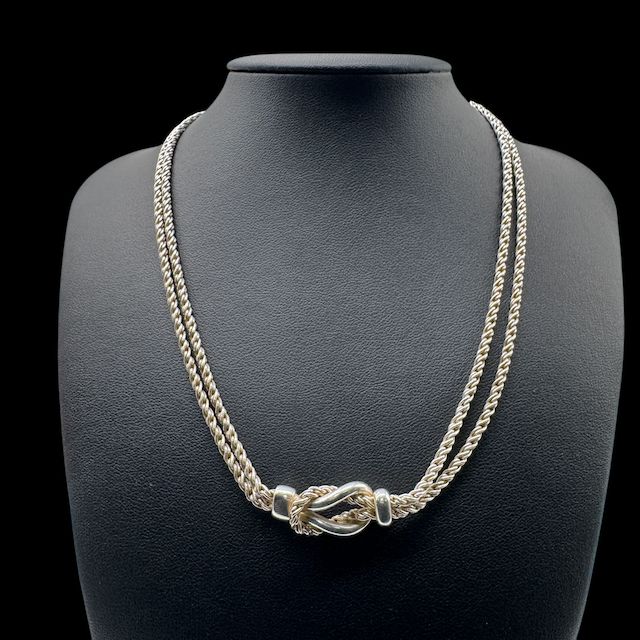 TIFFANY&Co. ティファニー ダブルロープ センターノット ネックレス