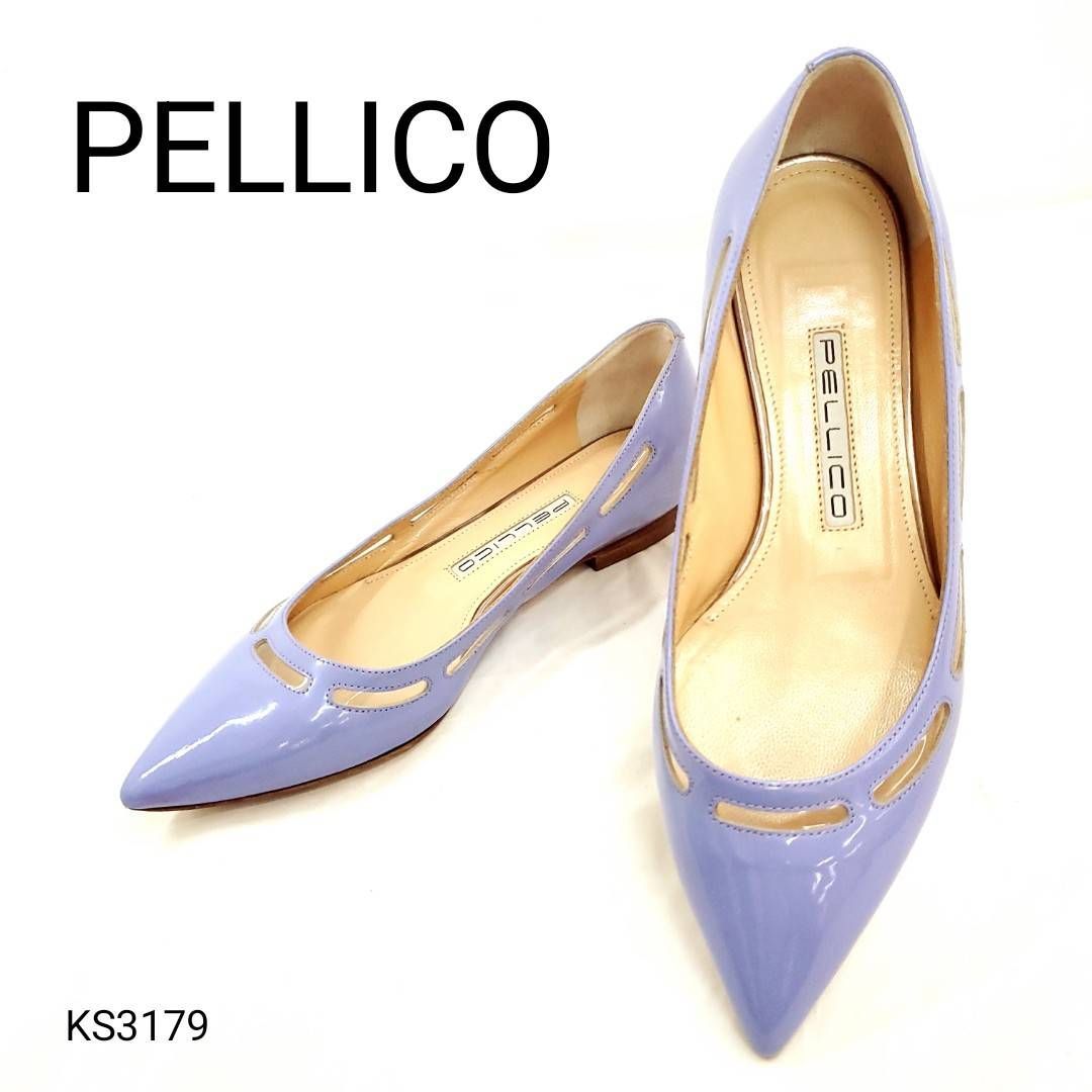 美品 ペリーコ アネッリ フラット ポインテッドトゥ 37 24cm ネイビー ペリーコ 美品 アネッリ TUTTI ポインテッドトゥ フラット EU35 - メルカリ