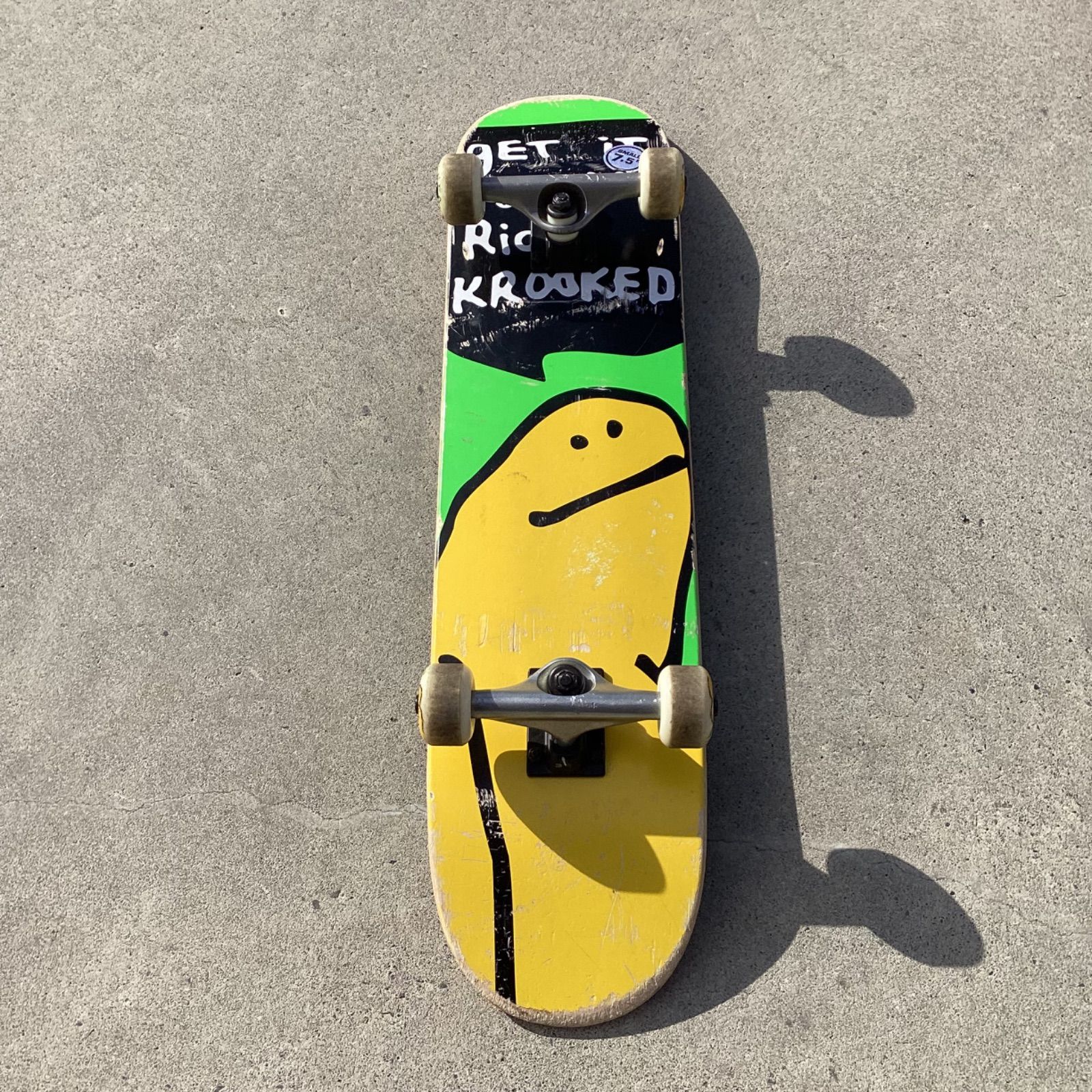 USED] COMPLETE KROOKED SKATEBOADS 7.5 inch スケボースケートボード