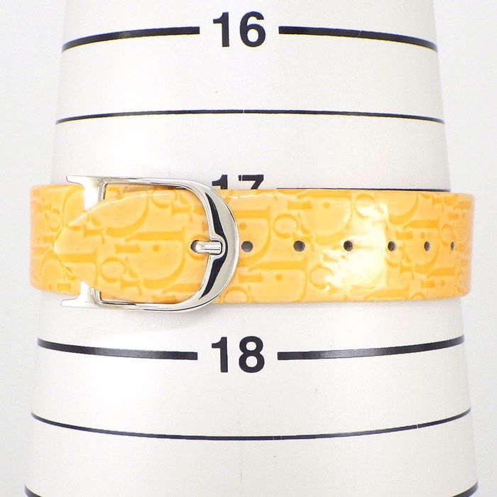 クリスチャンディオール Christian Dior 腕時計 マリス D78-109 レクタンギュラー ホワイトシェル文字盤 オレンジ レザーベルト SS クオーツアナログ 【箱・保付き】 【中古】 Christian Dior（クリスチャン・ディオール） クリスチャン ディオール