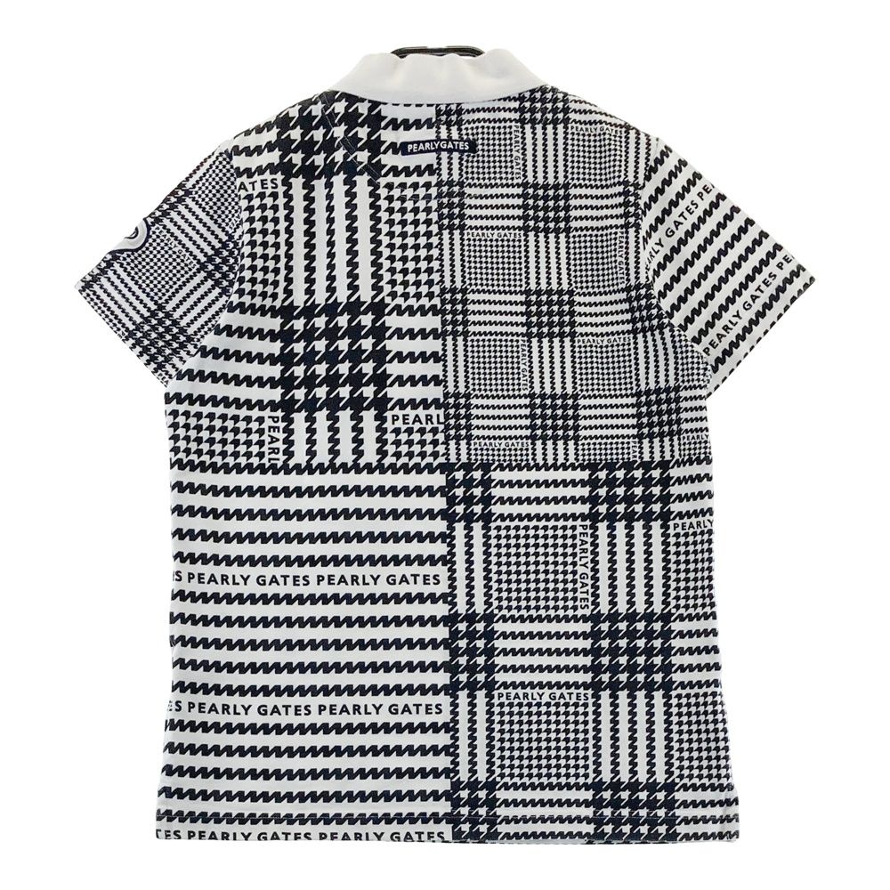 サイズ：2 PEARLY GATES パーリーゲイツ 半袖ポロシャツ 千鳥総柄