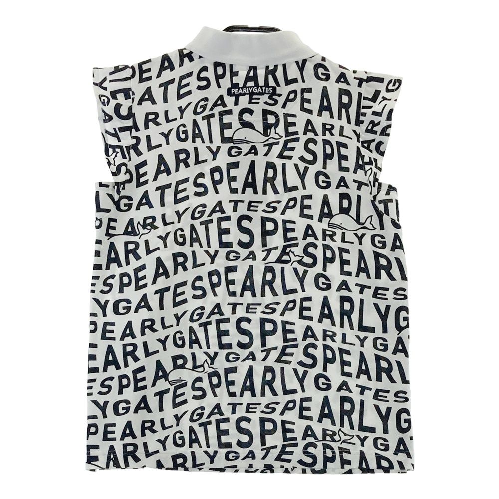 【美品・未使用】 パーリーゲイツ　レディース トップスS M ホワイト ブラック サイズ：0 PEARLY GATES パーリーゲイツ 半袖ポロシャツ ホワイト系