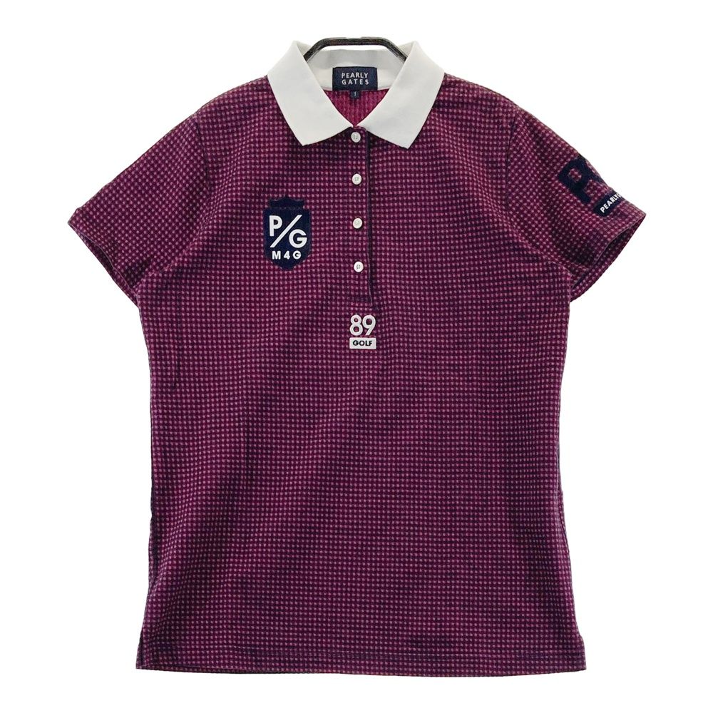 サイズ：1 PEARLY GATES パーリーゲイツ 半袖ポロシャツ チェック柄