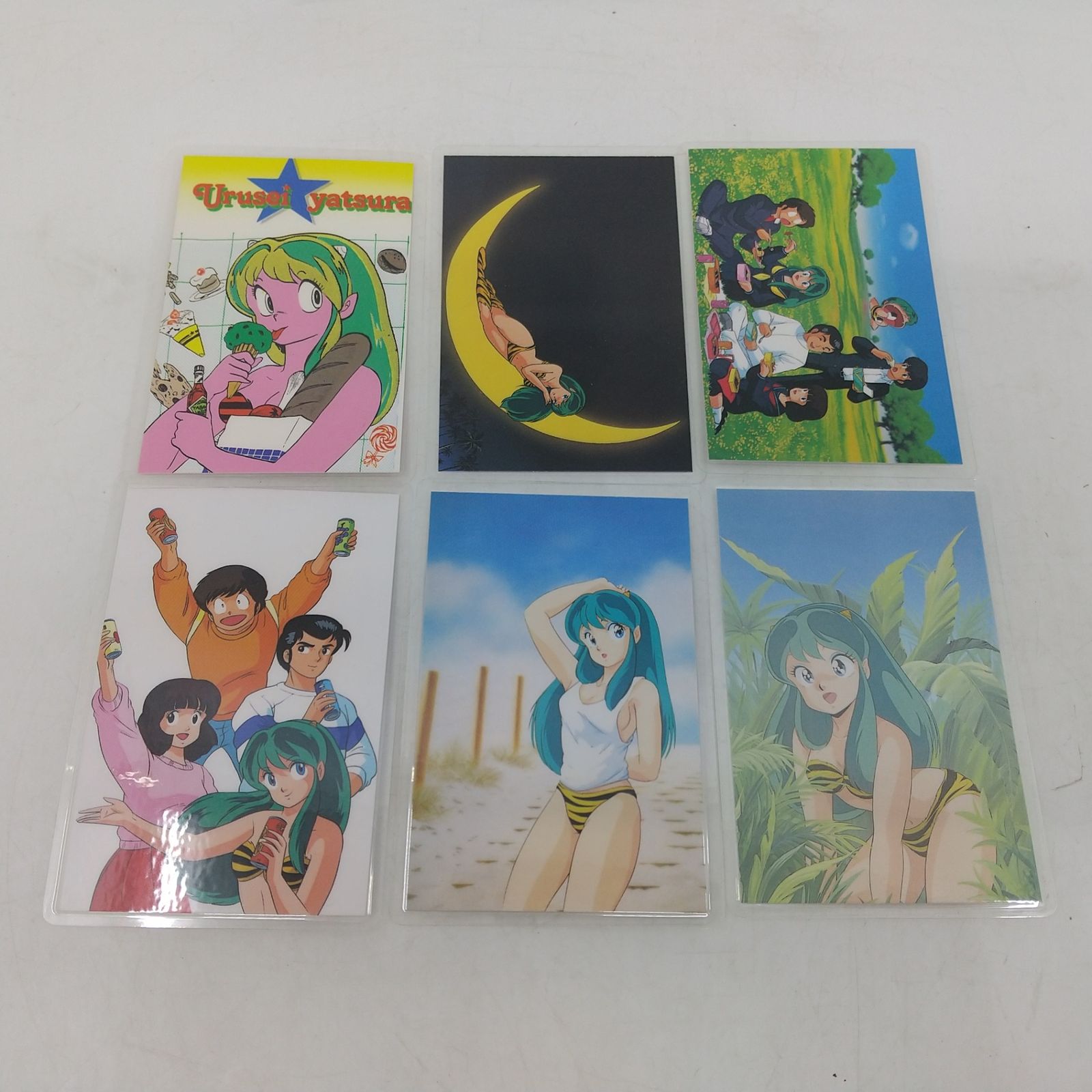 希少! 当時品! うる星やつら ポストカード クリスマス X'mas ラミネート まとめ売り】うる星やつら ラミネートカード ラミネ 6点セット 当時物